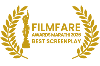 Laurel with the Filmfare trophy: Filmfare Awards Marathi 2026, Best Screenplay.